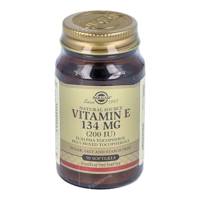 Solgar Vitamina E 200 UI 134 mg 50 Cápsulas Blandas