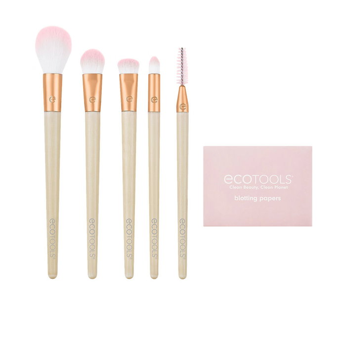 Ecotools STARRY EYE lote 6 pz Set de maquillaje, 5 brochas de ojos + papel matificante, Cruelty Free Vegano Ecotools STARRY EYE lote 6 pz Set de maquillaje, 5 brochas de ojos + papel matificante, Cruelty Free Vegano
