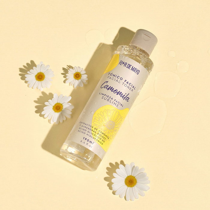 Flor De Mayo Sublime Camomila Tónico Facial Hidratante con Ácido Hialurónico y Glicólico 200 ml