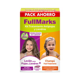 FULLMARKS Kit Champú y Loción Matacaballos Pediculosis 100 ml + 150 ml