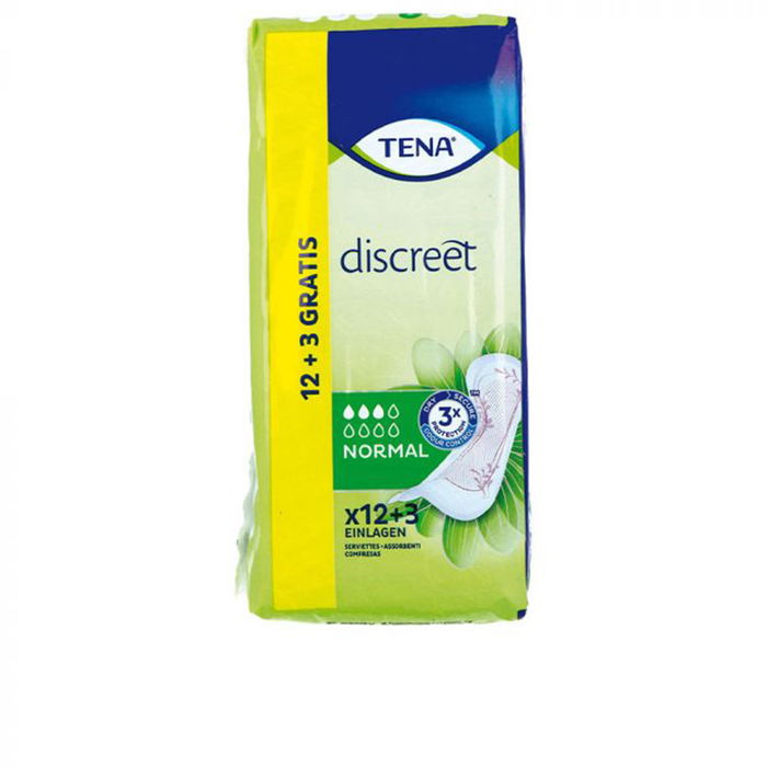 Tena Lady DISCREET Compresas para Incontinencia Urinaria Moderada - 15 Unidades - Protección Absorbente y Discreta para Mujer Tena Lady DISCREET Compresas para Incontinencia Urinaria Moderada - 15 Unidades - Protección Absorbente y Discreta para Mujer