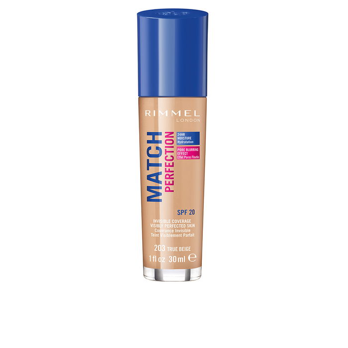 Rimmel London Match Perfection Base de Maquillaje Fluido Tono #203 30 ml Rimmel London Match Perfection Base de Maquillaje Fluido Tono #203 30 ml