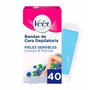 Veet Bandas de Cera Pure para Piel Sensible, 40 unidades
