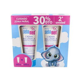 Sebamed Crema Balsámica Bebé Pack 2x 200ml para Dermatitis del Pañal, Prevención y Curación, con Pantenol, Camomila y pH 5.5