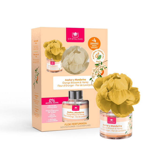 Cristalinas Ambientador Flor Perfumada 0% Azahar y Mandarina 40 ml