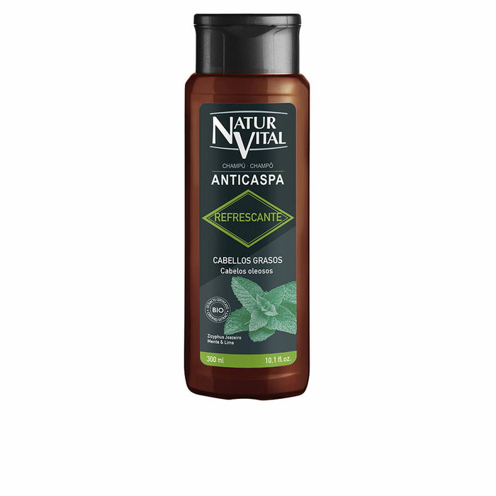 Natur Vital Champú Anticaspa Refrescante MEN Cabello Graso 300 ml Natur Vital Champú Anticaspa Refrescante MEN Cabello Graso 300 ml