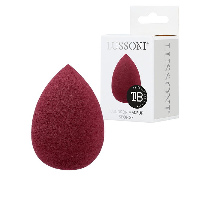 Lussoni - Esponja de Maquillaje RAINDROP, Color Borgoña (Burgundy), 1 unidad - Para base líquida y correctores, acabado suave y uniforme, material sin látex Lussoni - Esponja de Maquillaje RAINDROP, Color Borgoña (Burgundy), 1 unidad - Para base líquida y correctores, acabado suave y uniforme, material sin látex