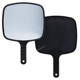 LUSSONI Espejo con Mango, Espejo de Manos Libres o Espejo de Pared para Baño y Salón, Plata