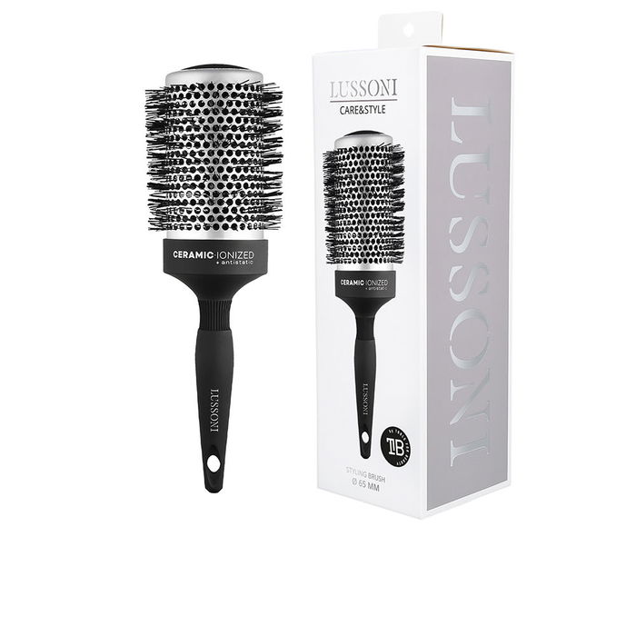 Lussoni Cepillo Redondo #65 mm Care & Style Cerámico Iónico Antiestático para Peinado Profesional 1 unidad