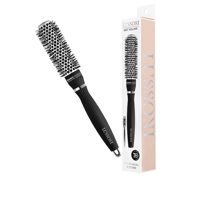 Lussoni Hot Volume Cepillo Redondo de Cerámica Iónico 25 mm para Volumen y Anti-Encrespamiento, 1 Unidad