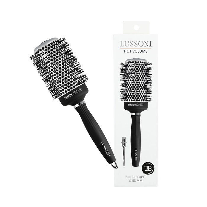 Lussoni HOT VOLUME Cepillo Redondo de Cerámica y Tecnología Iónica para el Pelo - #53 mm, 1 Unidad