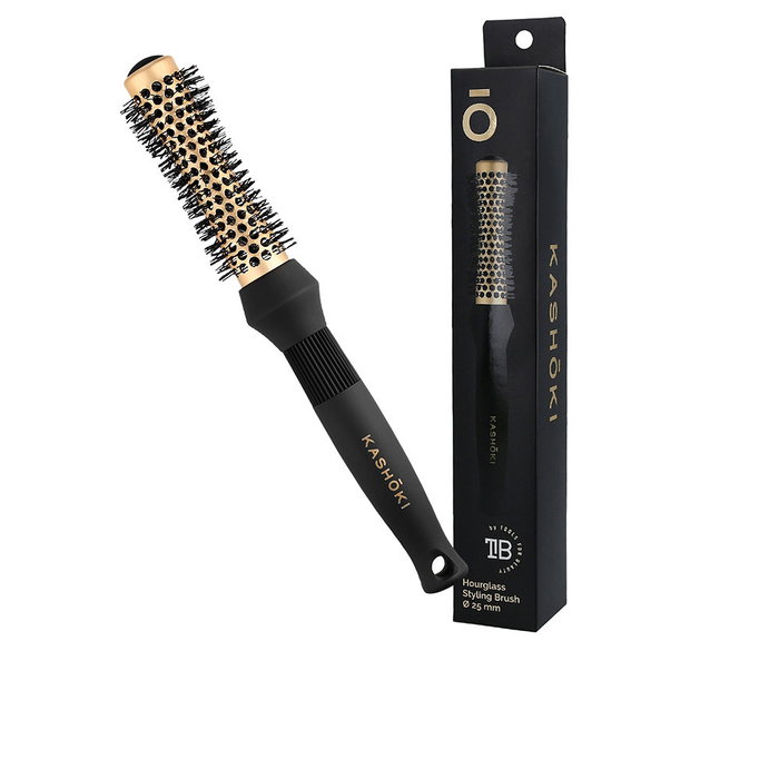Kashōki Cepillo Hourglass de Pelo #25 mm con Material Cerámico Resistente al Calor para Cabello Largo y Muy Largo - 1 unidad