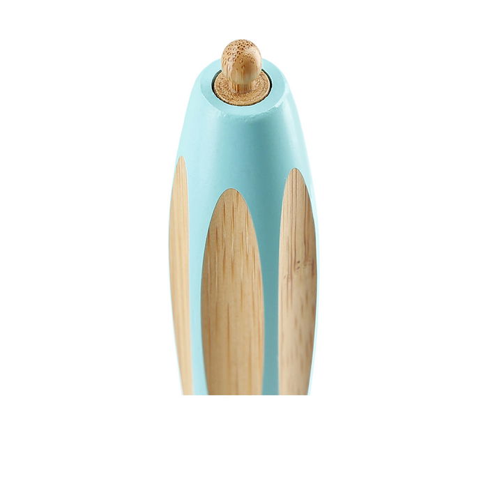 Ilú Cepillo Redondo Bamboom 35 mm con Cerdas Ionizadas de Nailon para Peinado con Mango Ergonómico de Bambú