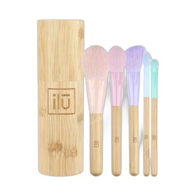 Ilū BAMBOOM Set de 5 Pinceles de Maquillaje con Tubo de Bambú Ilū BAMBOOM Set de 5 Pinceles de Maquillaje con Tubo de Bambú