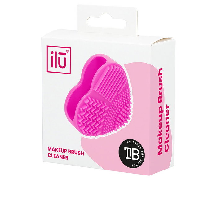 Ilü Cepillo Limpiador de Brochas de Maquillaje, Limpiador Profundo con Superficie de Silicona Multitexturizada, Color Rosa