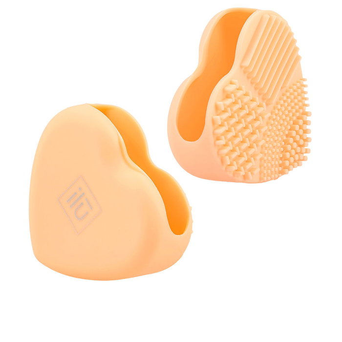 ILÜ Brush Cleaner Limpiador de Brochas de Maquillaje Facial con Superficie de Silicona Multitexturizada #Orange