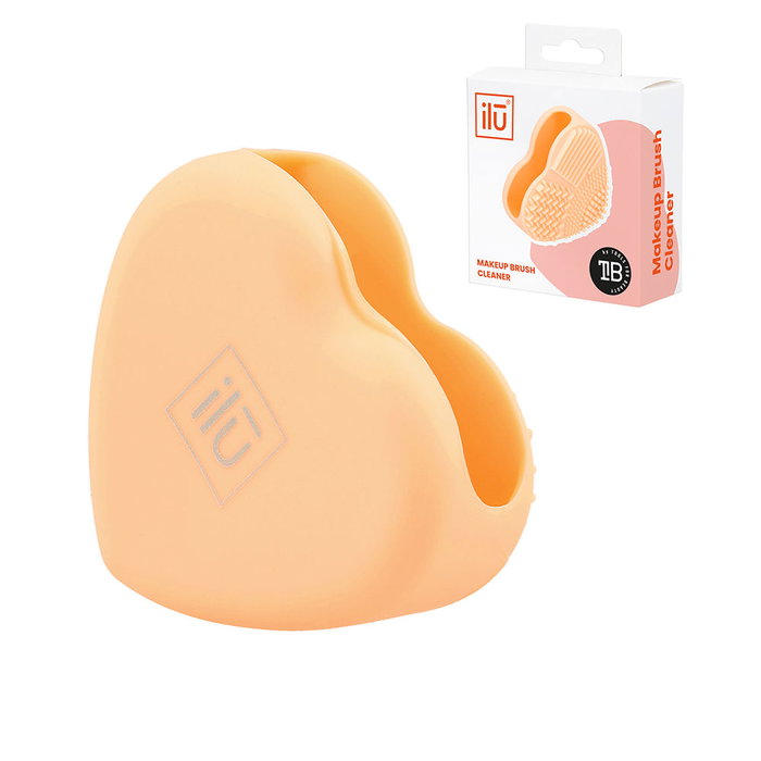 ILÜ Brush Cleaner Limpiador de Brochas de Maquillaje Facial con Superficie de Silicona Multitexturizada #Orange
