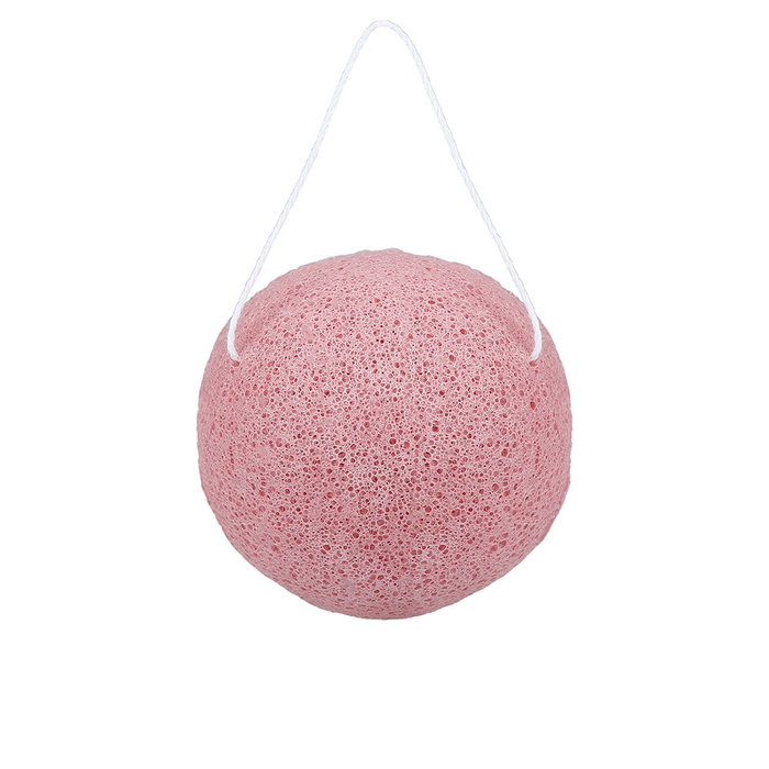Ilŭ Esponja Konjac Facial Natural en Arcilla Rosa - Limpieza Profunda, Exfoliante Suave y Equilibrio del pH para Todo Tipo de Piel