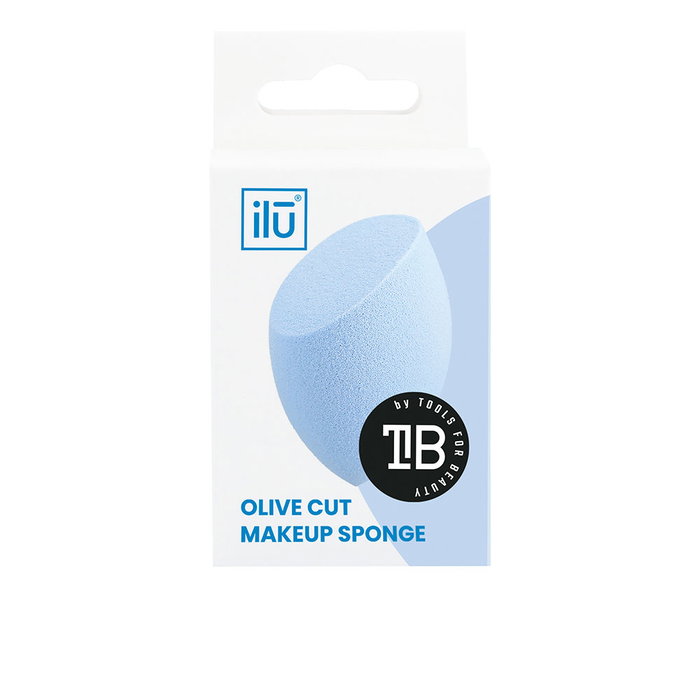 ILÜ Esponja de Maquillaje Olive Cut #Blue 1u - Efecto Cobertura Perfecta Sin Manchas