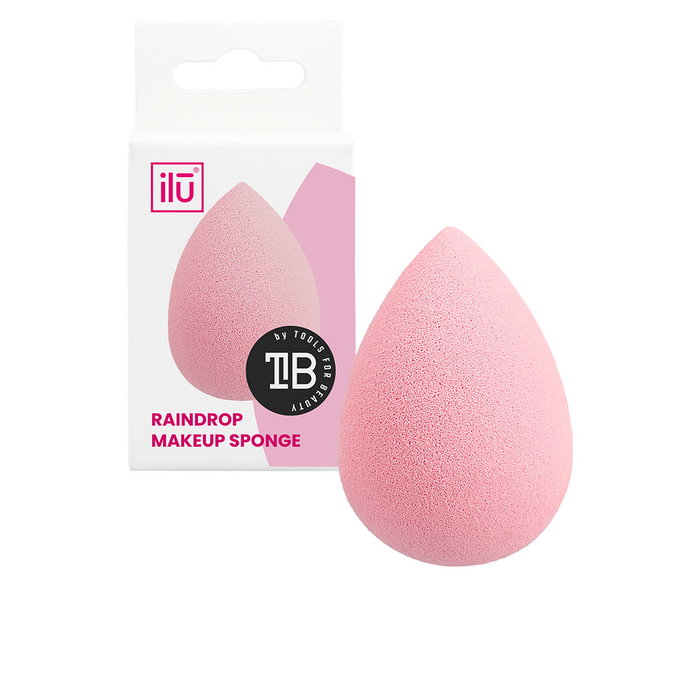 ILÜ Esponja de Maquillaje Olive Cut para Base y Corrector, Cobertura Perfecta Sin Manchas - Color Rosa (#Pink), 1 Unidad
