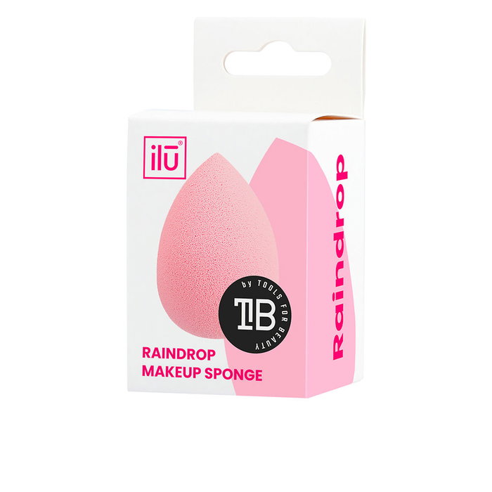 ILÜ Esponja de Maquillaje Olive Cut para Base y Corrector, Cobertura Perfecta Sin Manchas - Color Rosa (#Pink), 1 Unidad