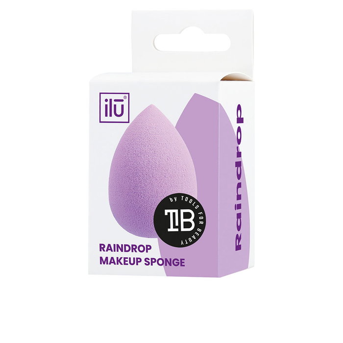 ILÜ RAINDROP esponja de maquillaje olive cut #Purple, esponja para base líquida y corrector, cobertura perfecta 1 u