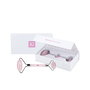 ILŪB - Facial Roller de Cuarzo Rosa 2 en 1 para Cara, Cuello y Escote - Rodillo de Masaje Estético para Drenaje Linfático y Antiarrugas - 1 unidad