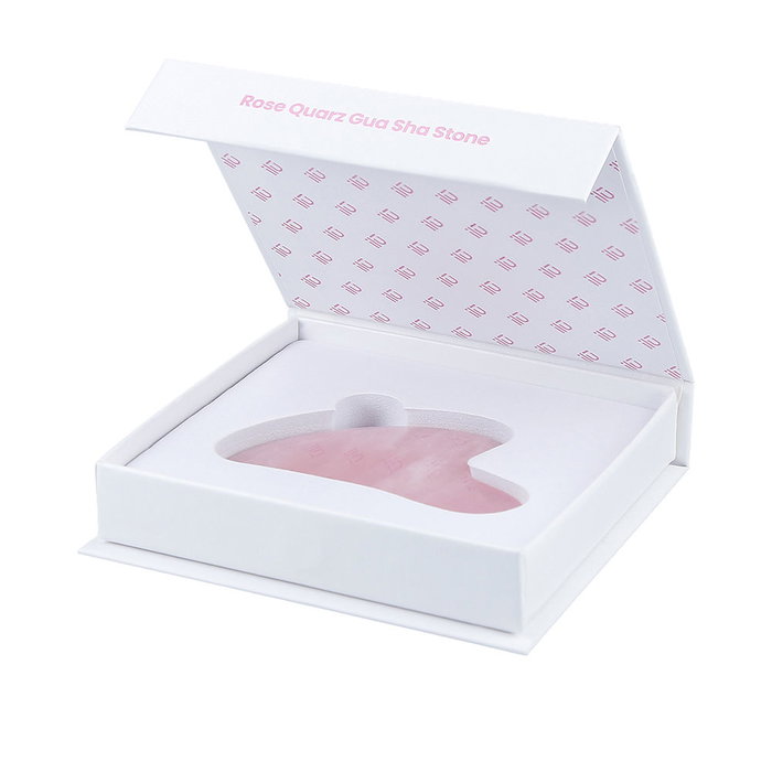 Ilü Gua Sha Stone de Cuarzo Rosa para Masaje Facial y Cuello, Aparatología Estética, 1 Unidad