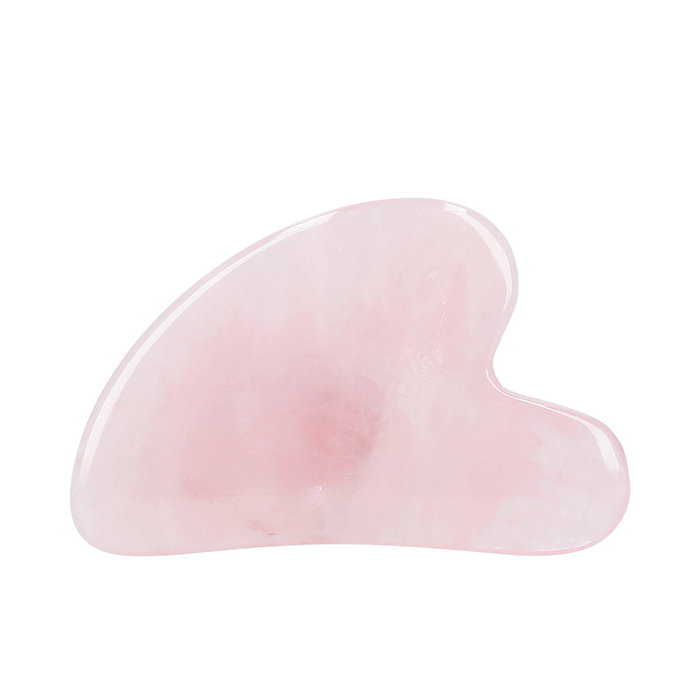 Ilü Gua Sha Stone de Cuarzo Rosa para Masaje Facial y Cuello, Aparatología Estética, 1 Unidad