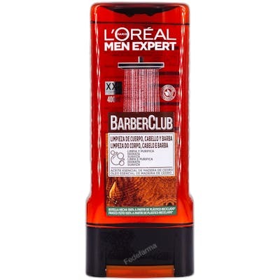 L'Oréal Paris MEN EXPERT BARBER CLUB Gel Ducha Aceite Esencial 400 ml
