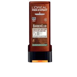 L'Oréal Paris Men Expert Barber Club Gel Ducha Aceite Esencial para Hombre, Cuidado Barba Piel Cabello, 400 ml