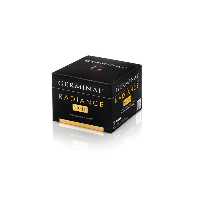 Germinal ACCIÓN INMEDIATA RADIANCE Crema Facial Anti-Edad Noche Reparadora, con Retinol y Niacinamida para Pieles desde 40 años, 50 ml