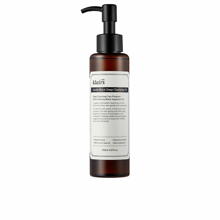 Klairs GENTLE BLACK Deep Cleansing Oil 150 ml Klairs GENTLE BLACK Deep Cleansing Oil 150 ml