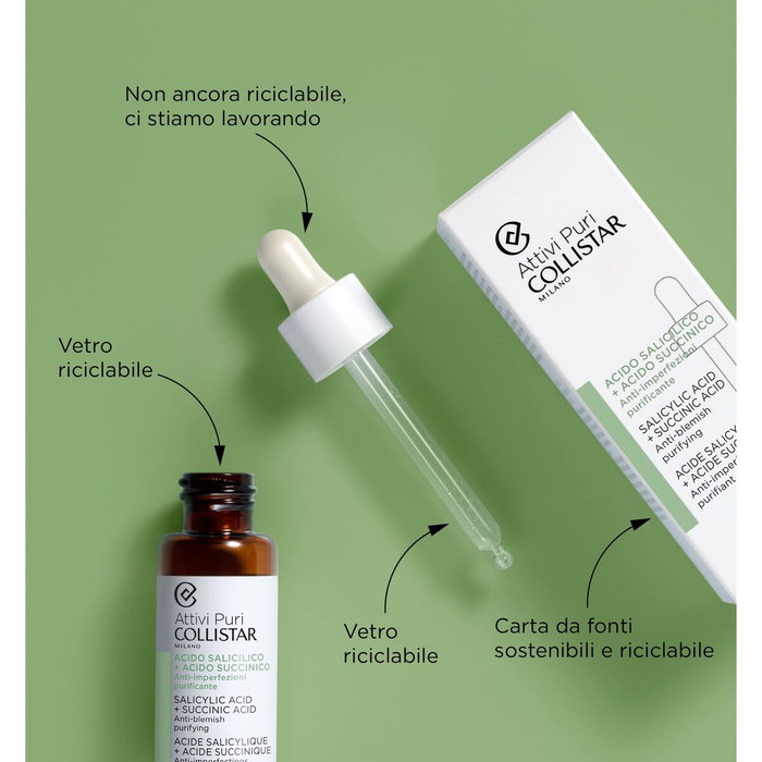 Collistar ATTIVI PURI Gotas de Ácido Salicílico y Ácido Succínico 30 ml