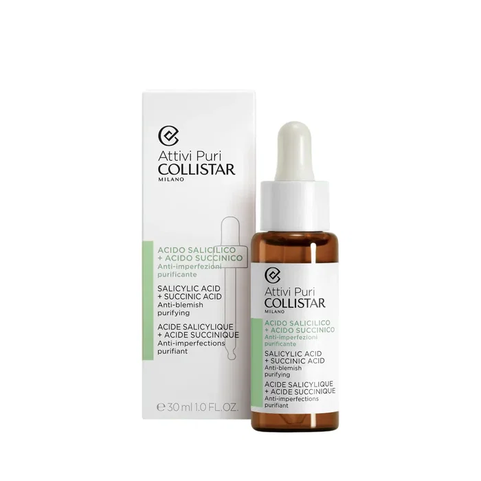 Collistar ATTIVI PURI Gotas de Ácido Salicílico y Ácido Succínico 30 ml