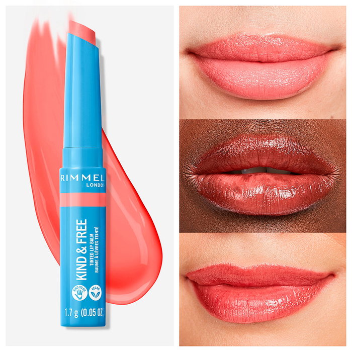 Rimmel London KIND & FREE bálsamo labial con color #004-hibiscus blaze 1,7 gr