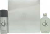 Calvin Klein CK One Set de Regalo Unisex con Eau de Toilette 100 ml y Desodorante 150 ml