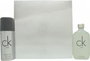 Calvin Klein CK One Set de Regalo Unisex con Eau de Toilette 100 ml y Desodorante 150 ml