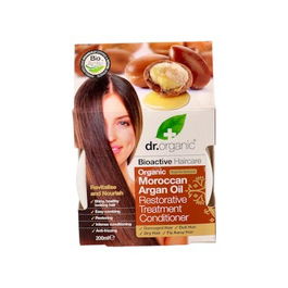 DR. ORGANIC Tratamiento Acondicionador Restaurador Argan 200Ml - Nutre y Repara Cabello Dañado, Hidrata y Antiencrespamiento