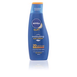 Nivea SUN PROTEGE&HIDRATA Leche Solar Corporal SPF20 Protección Media, 200 ml