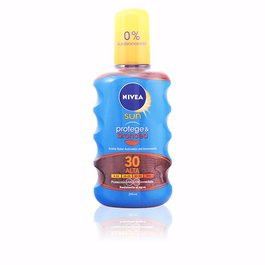 Nivea SUN PROTEGE&BRONCEA Aceite Solar en Spray con SPF30 200 ml - Protector y Bronceador Corporal Resistente al Agua