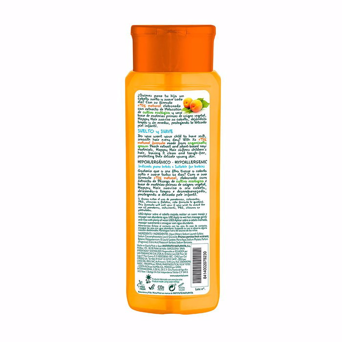 Natur Vital Happy Kids - Champú para Niños con Extracto de Melocotón, pH Neutro, 300 ml