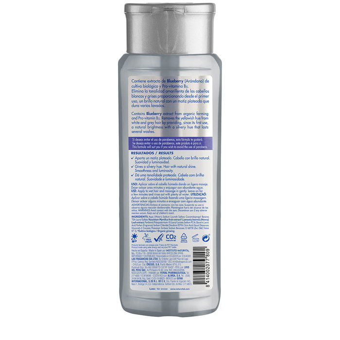 Natur Vital Champú Silver Cabello Blanco y Gris 300 ml Cabello Protegido y Luminoso Natur Vital Champú Silver Cabello Blanco y Gris 300 ml Cabello Protegido y Luminoso