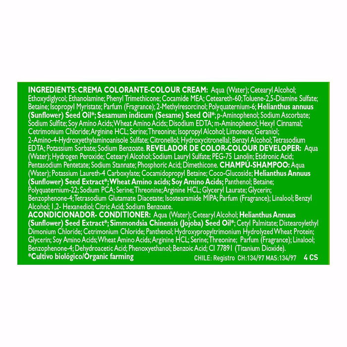 Natur Vital COLOURSAFE Tinte Permanente #4 Castaño Pelo Coloración Permanente