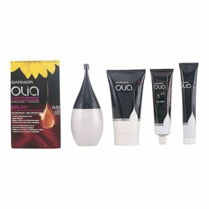 Garnier Olia 6.60-rojo intenso Tinte Permanente Sin Amoniaco