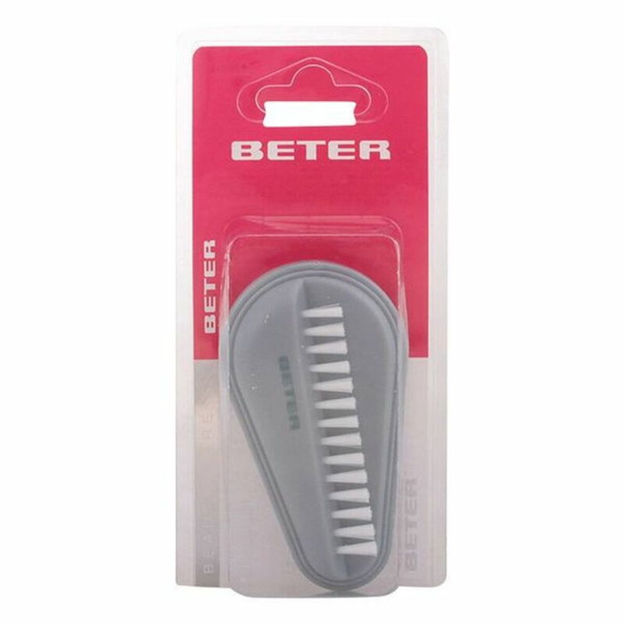 Beter Cepillo de uñas doble con púas de nylon, gris Beter Cepillo de uñas doble con púas de nylon, gris