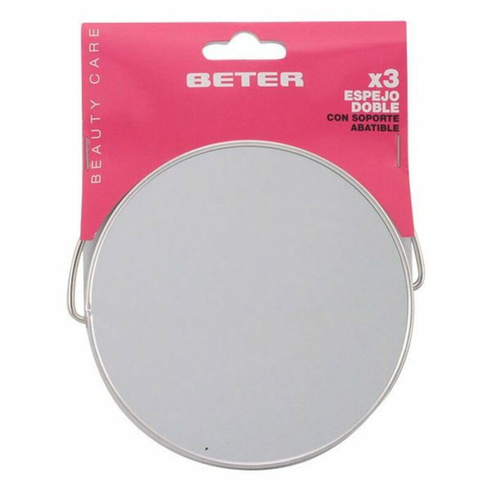 Beter Espejo Metálico Doble con Aumento x3 y Soporte Abatible Beter Espejo Metálico Doble con Aumento x3 y Soporte Abatible