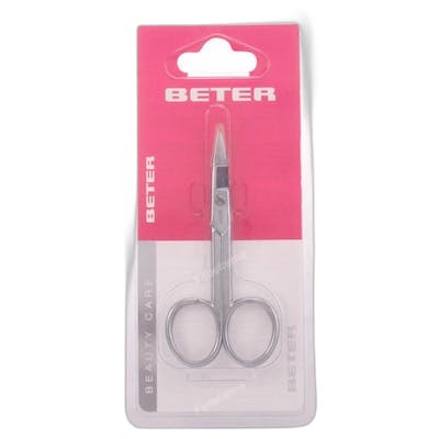Beter Tijeras de manicura uñas curva cromada