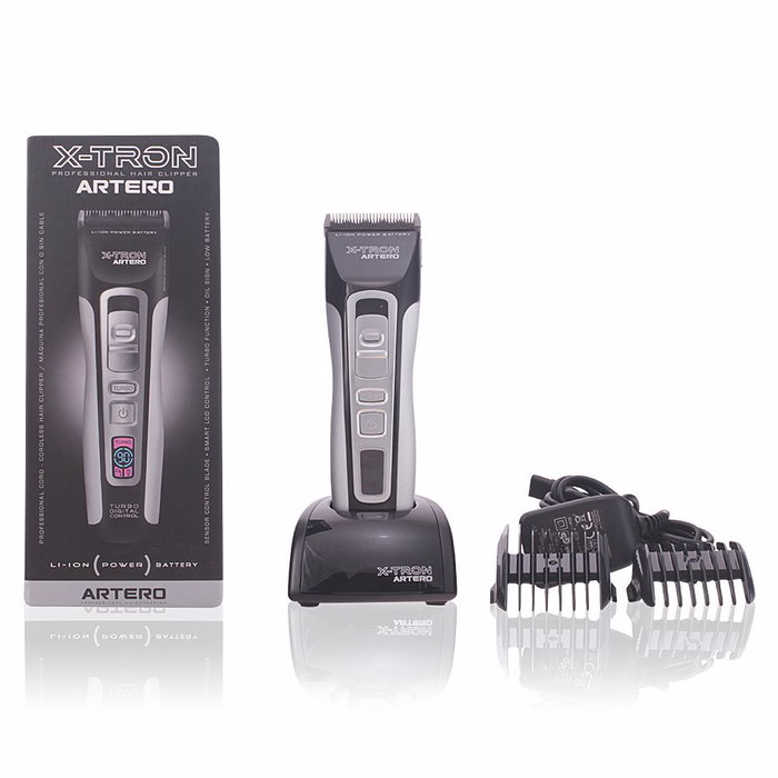 Artero X-TRON Professional - Máquina de Cortar Pelo Inalámbrica, Cuchilla Cerámica, Pantalla LCD, 2 Velocidades, Incluye Recortes, Aceite y Cepillo (4 Unidades) Artero X-TRON Professional - Máquina de Cortar Pelo Inalámbrica, Cuchilla Cerámica, Pantalla LCD, 2 Velocidades, Incluye Recortes, Aceite y Cepillo (4 Unidades)