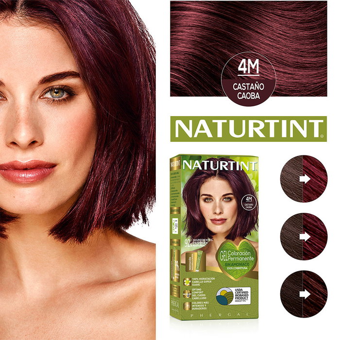 Naturtint #4M Castaño Caoba - Tinte Permanente Sin Amoniaco en Gel con Aceites Botánicos y Mascarilla Quinoa - 170 ml Naturtint #4M Castaño Caoba - Tinte Permanente Sin Amoniaco en Gel con Aceites Botánicos y Mascarilla Quinoa - 170 ml